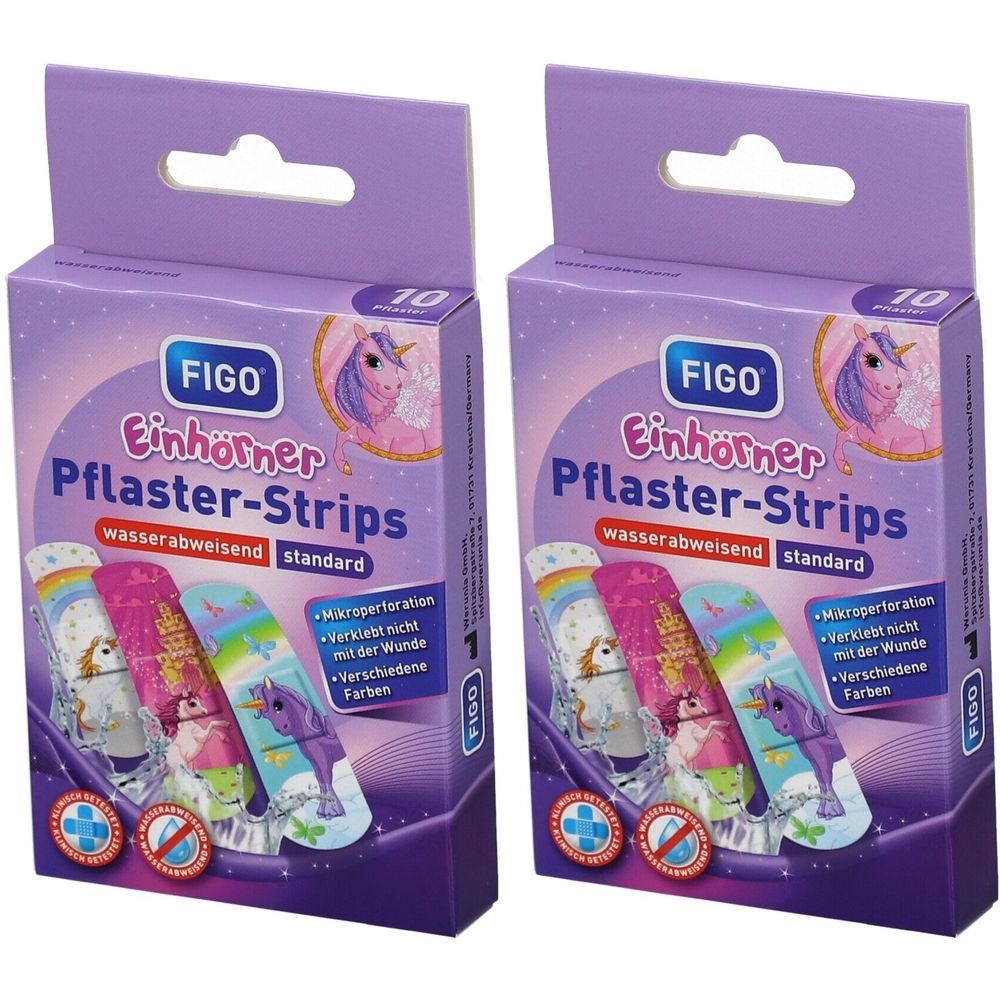 Figo Kinderpflaster Einhörner 2x 2x10 St Pflaster
