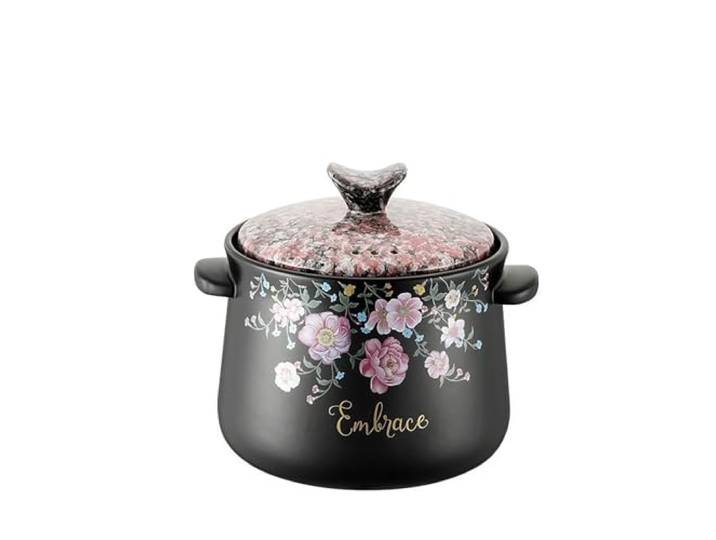 Keramiktopf mit Deckel, Keramik-Kochgeschirr for den Herd, Suppentopf(4.5qt)