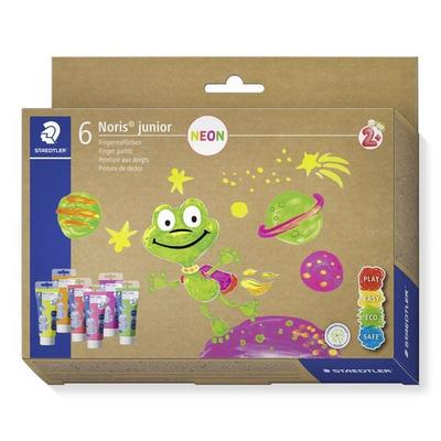 STAEDTLER Noris junior 881 Fingermalfarben, Set Neon, 8816F C6