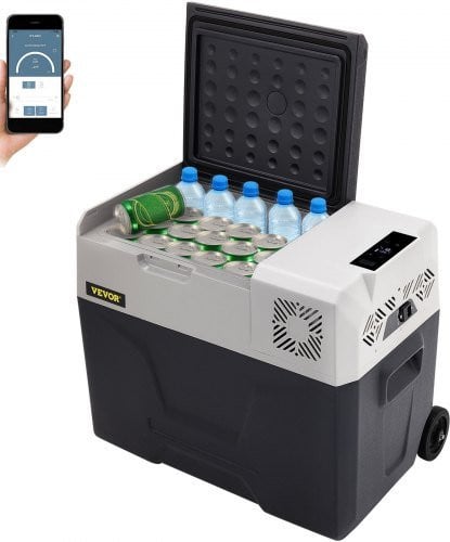 VEVOR Compressor Koelbox 40L met App-bediening, Grijs