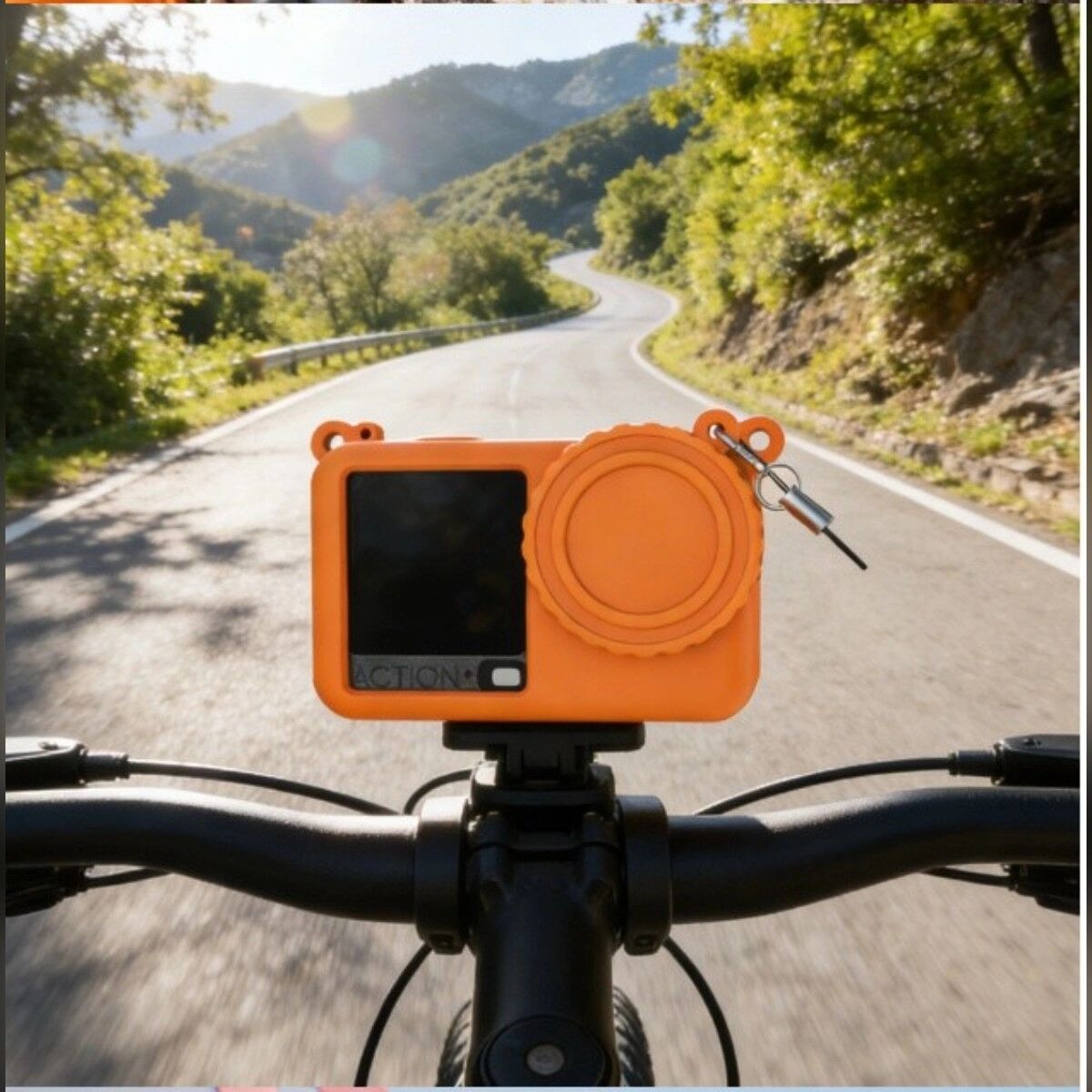 INF Silikon-Schutzhülle kompatibel mit DJI Osmo Action 6 – Orange, weiche stoß- und staubgeschützte Hülle für Action-Kamera