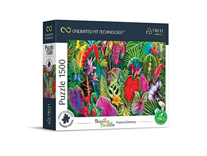 Trefl Prime - UFT-puzzel Bloeiend paradijs: Tropisch groen - 1500 stukjes - Dikste karton, BIO, Moderne puzzel met plantenmotief