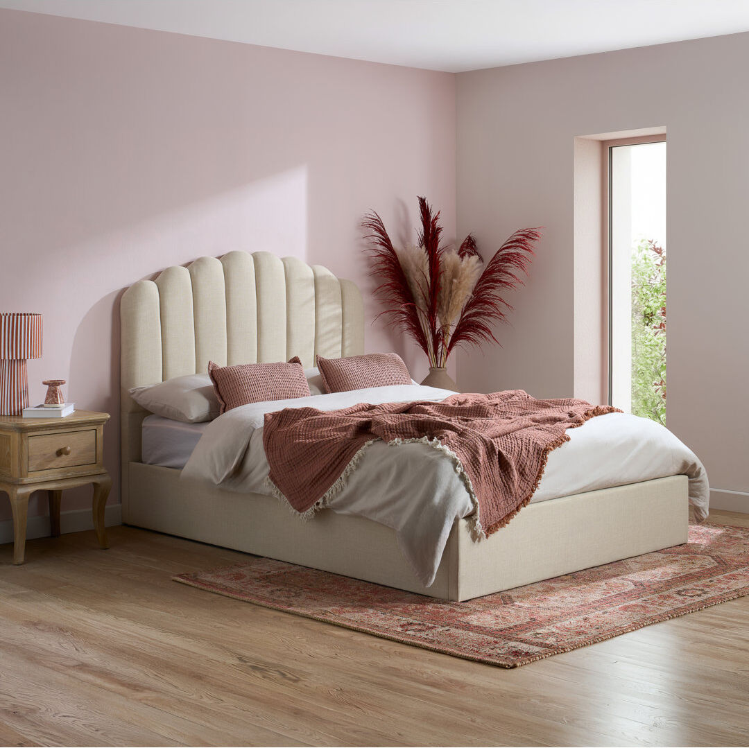 Canora Grey Anupras Upholstered Bed Beige King