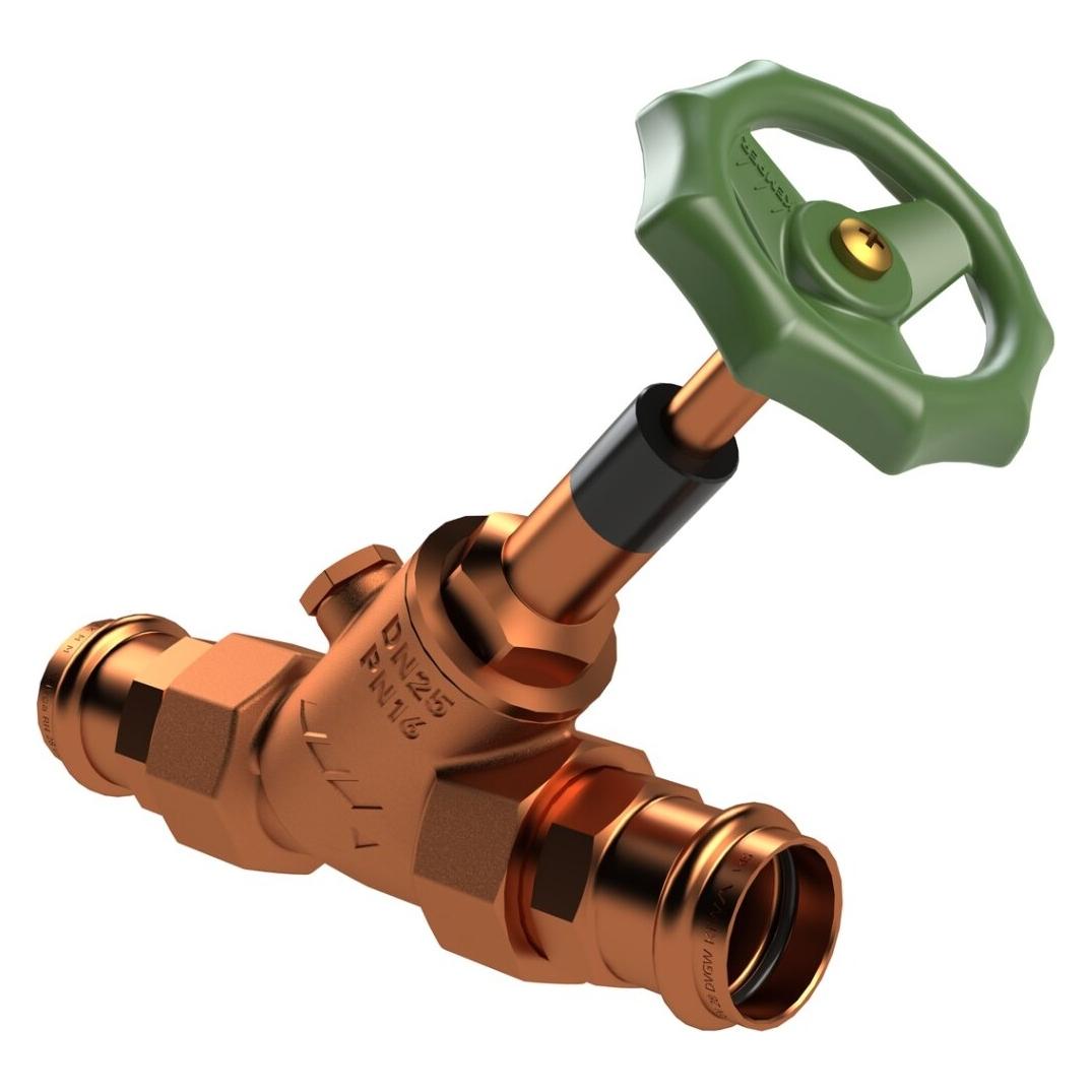 Kemper Gebr. GmbH + Co. KG ECO Freistrom-Absperrventil RG m. Entlst. G1/4,SAN-PROFIPRESS,DN15/ (1713001800)