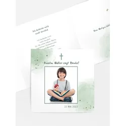 Dankeskarten Konfirmation selbst gestalten mit Spruch und Fotos im Onlinedesigner bei Meine-Kartenmanufaktur.de