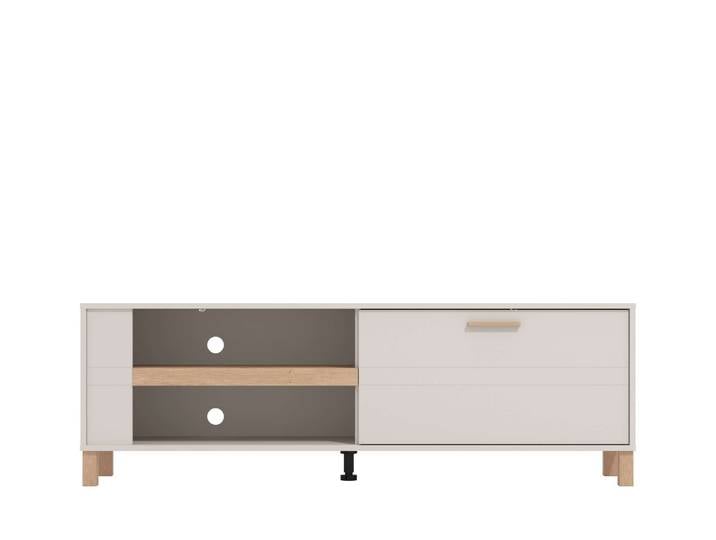 TV-Board HOME AFFAIRE Sheffield TV-Bank, TV-Schrank, TV-Lowboard, TV-Möbel, Breite 157 cm , weiß (kashcmir), B:157cm H:52cm T:40cm, Holzwerkstoff, MDF, Sideboards, TV-Board, Klapptür, 2D-beschichtetes MDF-Profil, Heißprägedetails