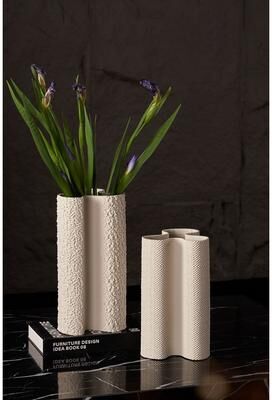 BIDK Home "Ceramic Vase White Dia 7"""