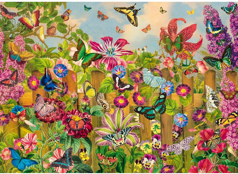 Puzzle 2000 pcs Magnifique jardin de papillons - Schmidt