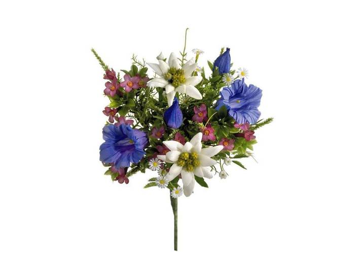 Kunstblume BOTANIC-HAUS Botanic-Haus Alpenblütenstrauss, 22 cm , bunt, H:22cm, Polyester, Kunstpflanzen, Kunstblume