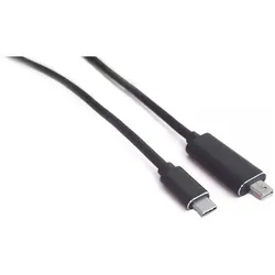 MicroConnect Mini DisplayPort – USB C (2 m), Videokabel, Schwarz