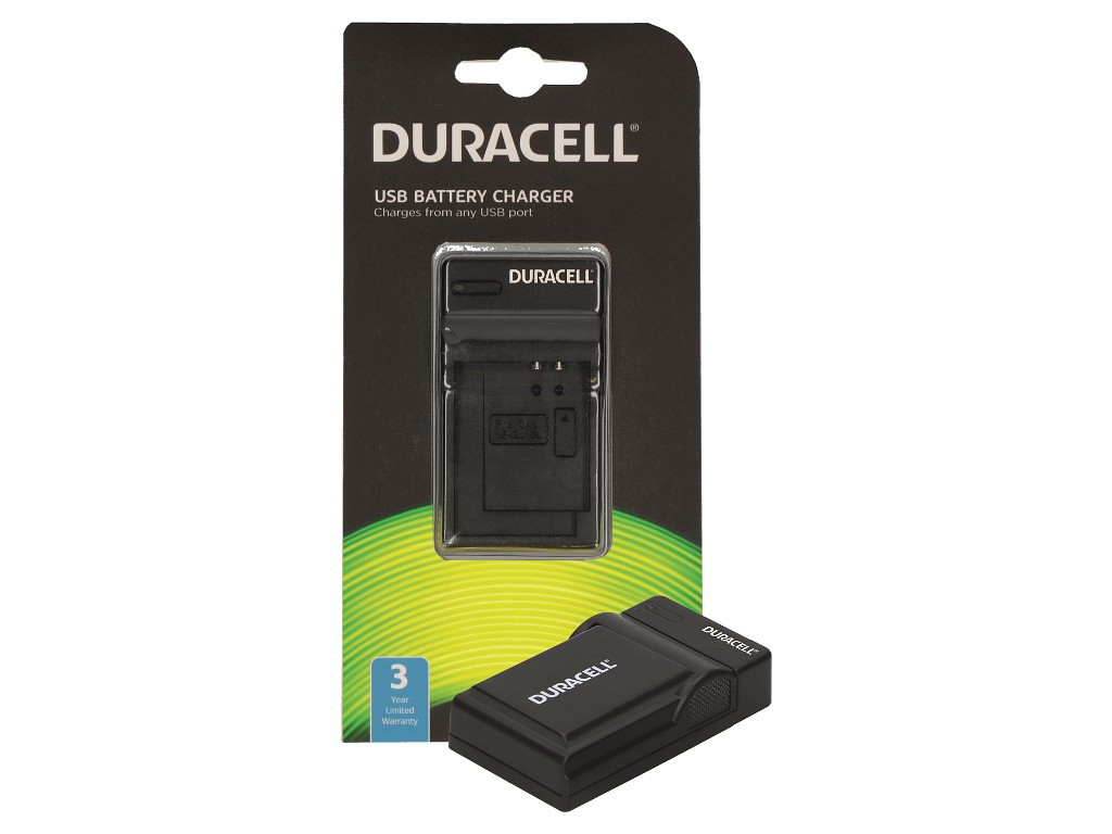 Duracell oplader met USB-kabel voor DRNEL14/EN-EL14