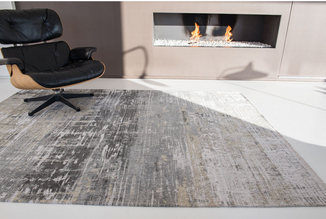 Louis de Poortere Atlantic Streaks Abstract Area Rug Gray Rectangle 200 x 280cm