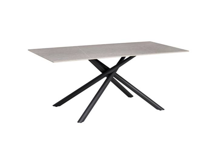 P & B Esstisch, Grau, Metall, Keramik, rechteckig, konisch, 90x76x180 cm, Esszimmer, Tische, Esstische, Esstische Keramik