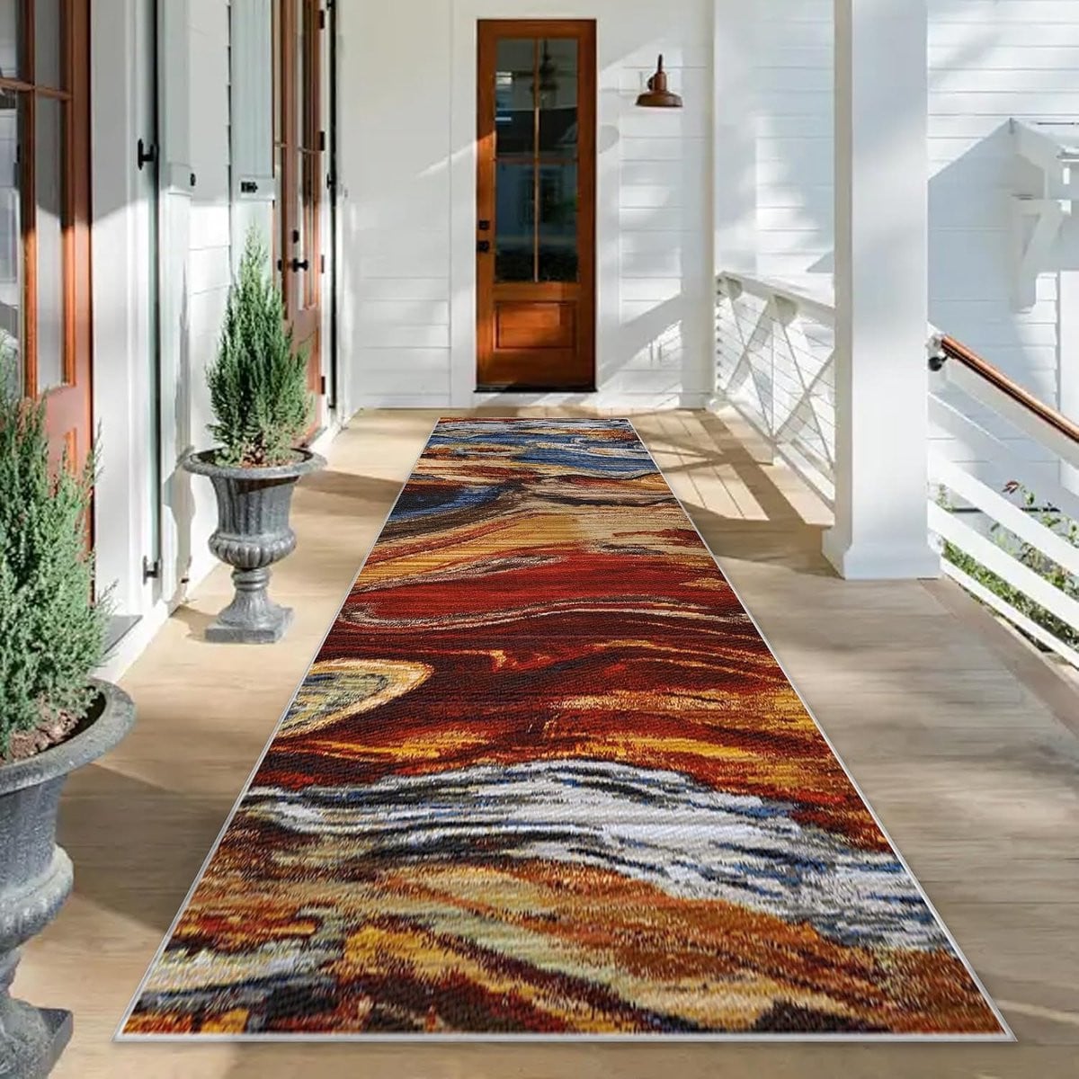Modern geometrisch keukentapijt loper voor hal en keuken, polyester, 120 x 160 cm