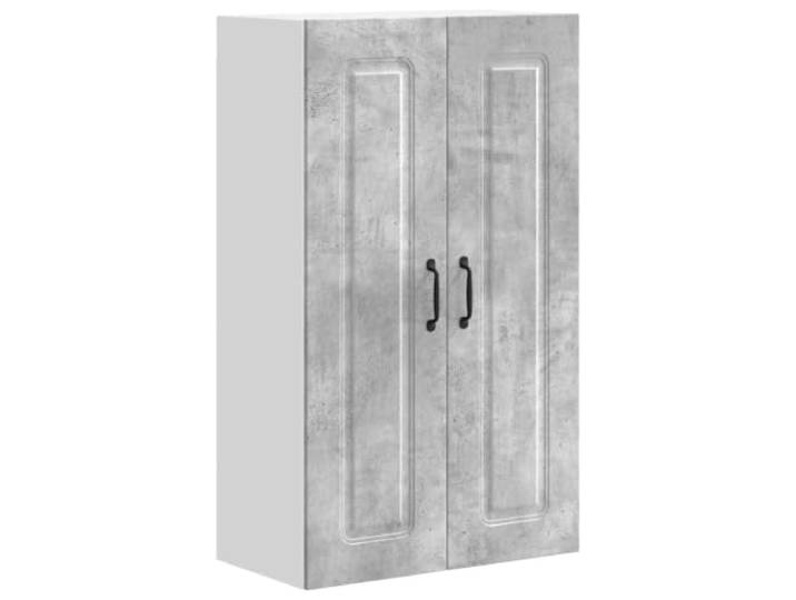 RJPLMFV Küchenschrank, Holz, 60 x 31 x 100 cm, betongrau Holzwerkstoff, geräumige Aufbewahrung, rechteckiges Design, einfache Pflege, Verwendung im Innenbereich
