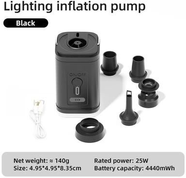 Uplifted Goods Portable Wireless Mini Air Inflation Pump black