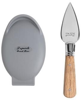 French Home Set of Laguiole Oyster Shucking Knife and Silicone Holder