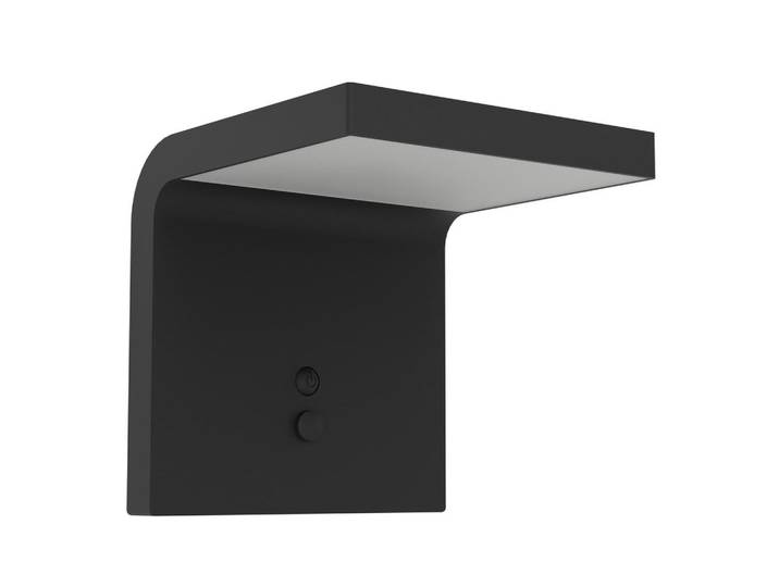 Eglo Solarleuchte, Schwarz, Weiss, Kunststoff, rechteckig, 14x14x14 cm, Bewegungsmelder, tragbar, kabellos, transportabel, Lampen & Leuchten, Aussenbeleuchtung, Solarleuchte