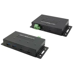 Exsys EX-1240HMVS, 2x USB-C, 2x USB-A (USB-C, 4 Ports), Dockingstation + USB Hub, Schwarz