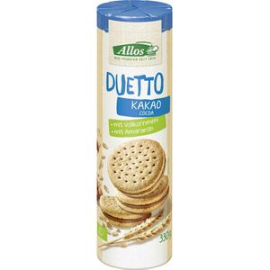 Allos Kekse Duetto Doppelkeks, BIO, mit Kakaocremefüllung, 330 g
