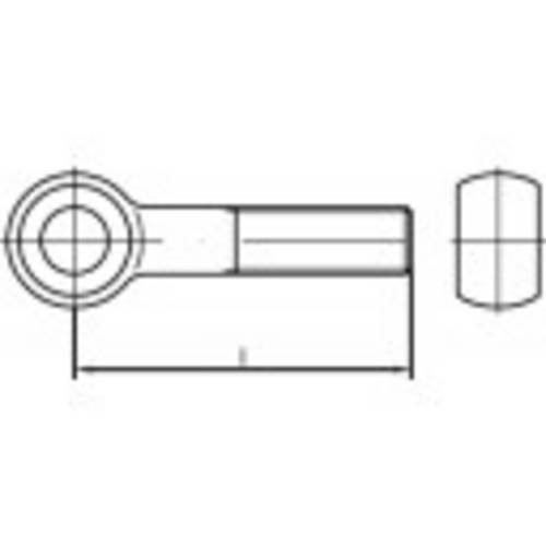 TOOLCRAFT 107122 Augenschrauben M8 30mm DIN 444 Stahl 50St.