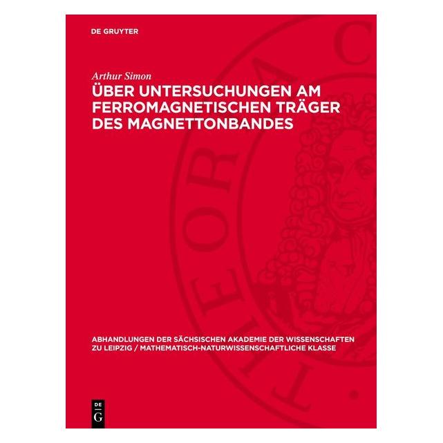 De Gruyter Simon:Ãber Untersuchungen am ferromagne (Deutsch, Hardcover, Arthur Simon) (67795268)