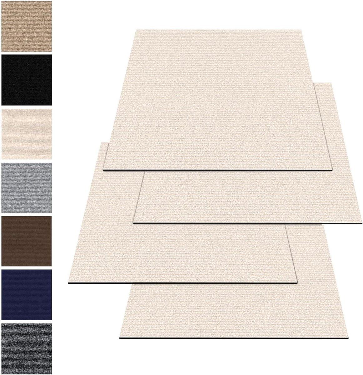 Zelfklevende vloertegels tapijt in beige - 10 stuks