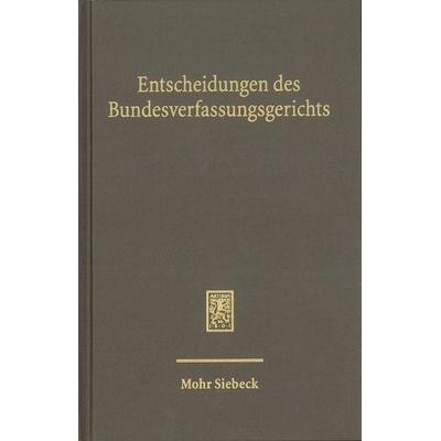 Entscheidungen des Bundesverfassungsgerichts (BVerfGE), Gebundene Ausgabe von , Mohr Siebeck, 978-3-16-155882-5