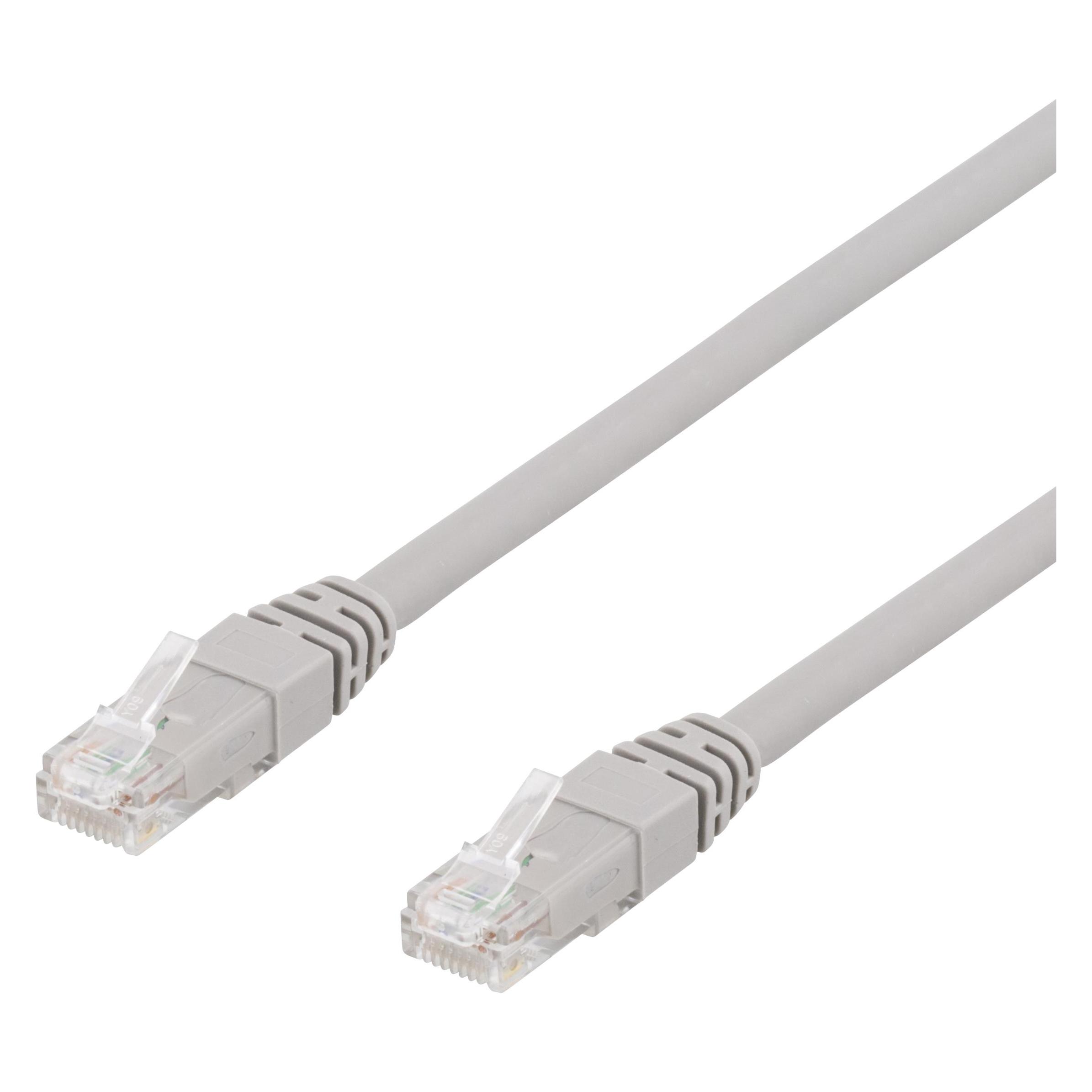 Deltaco TP-63AU - 3 m - Cat6a - U/UTP (UTP) - RJ-45 - RJ-45 - Grau (CAT6a, 3 m) (TP-63AU)