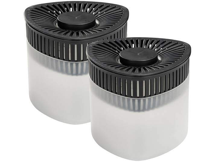 Luftentfeuchter WENKO Modell Prisma , grau (anthrazit), B:15cm H:13cm T:15cm, Luftentfeuchter, Luftentfeuchter, 2 Entfeuchter, 4 x 500 g Entfeuchter-Block