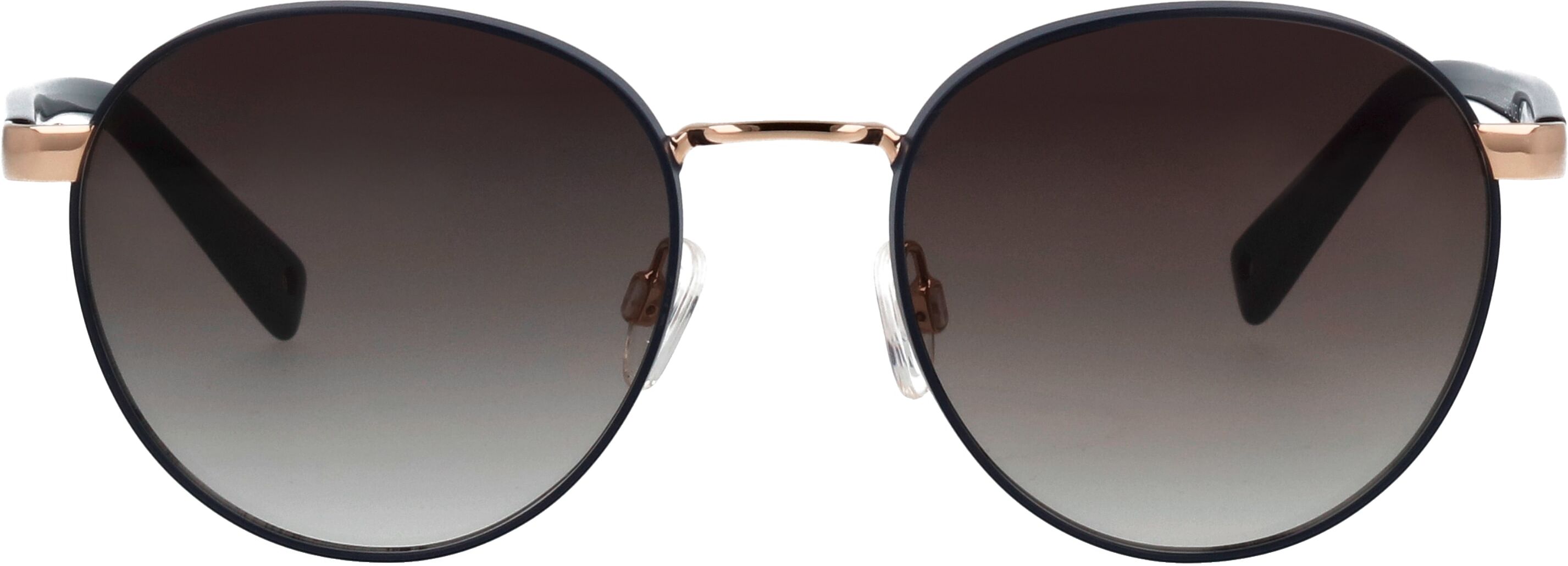 Sonnenbrille BRENDEL EYEWEAR, Damen, schwarz (blau), metallic, Sonnenbrillen Sonnenbrille, goldfarbener Einfachsteg blau Einheitsgröße