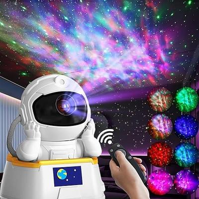Astronauten Galaxy Projektor Geschenklichter Stern Projektor mit Fernbedienung Astronauten Licht Projektor mit 8 Farben LED Nebel Galaxy Projektor für Schlafzimmer Kinderzimmer Dekoration