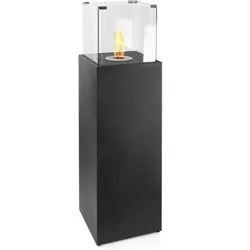 Moritz Ethanol Kamin I großer Standkamin I  121 x 35 x 35 cm I Säule I 1 Liter Brenner I Bioethanol Kamin I Bio Ethanol Kaminofen Indoor Outdoor