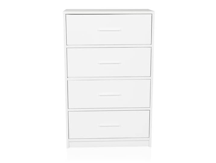 hjh LIVING Commode à 4 tiroirs ESTORIA 58x30x91\,5 cm Commode à tiroirs au Look Scandi pour Bureau Chambre Salon\, Blanc