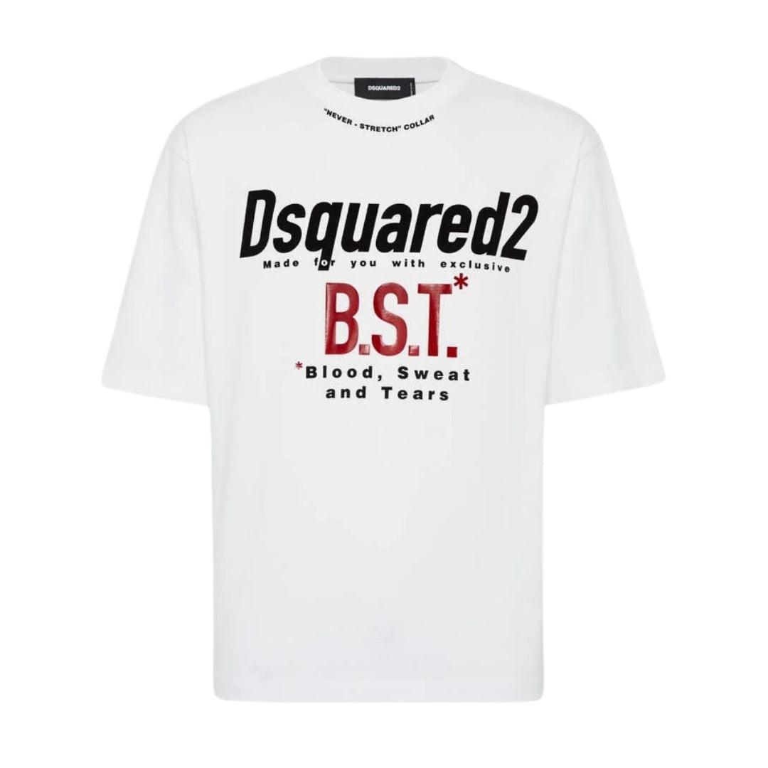 Dsquared2 Bloody Sweat Tears Wit T-shirt