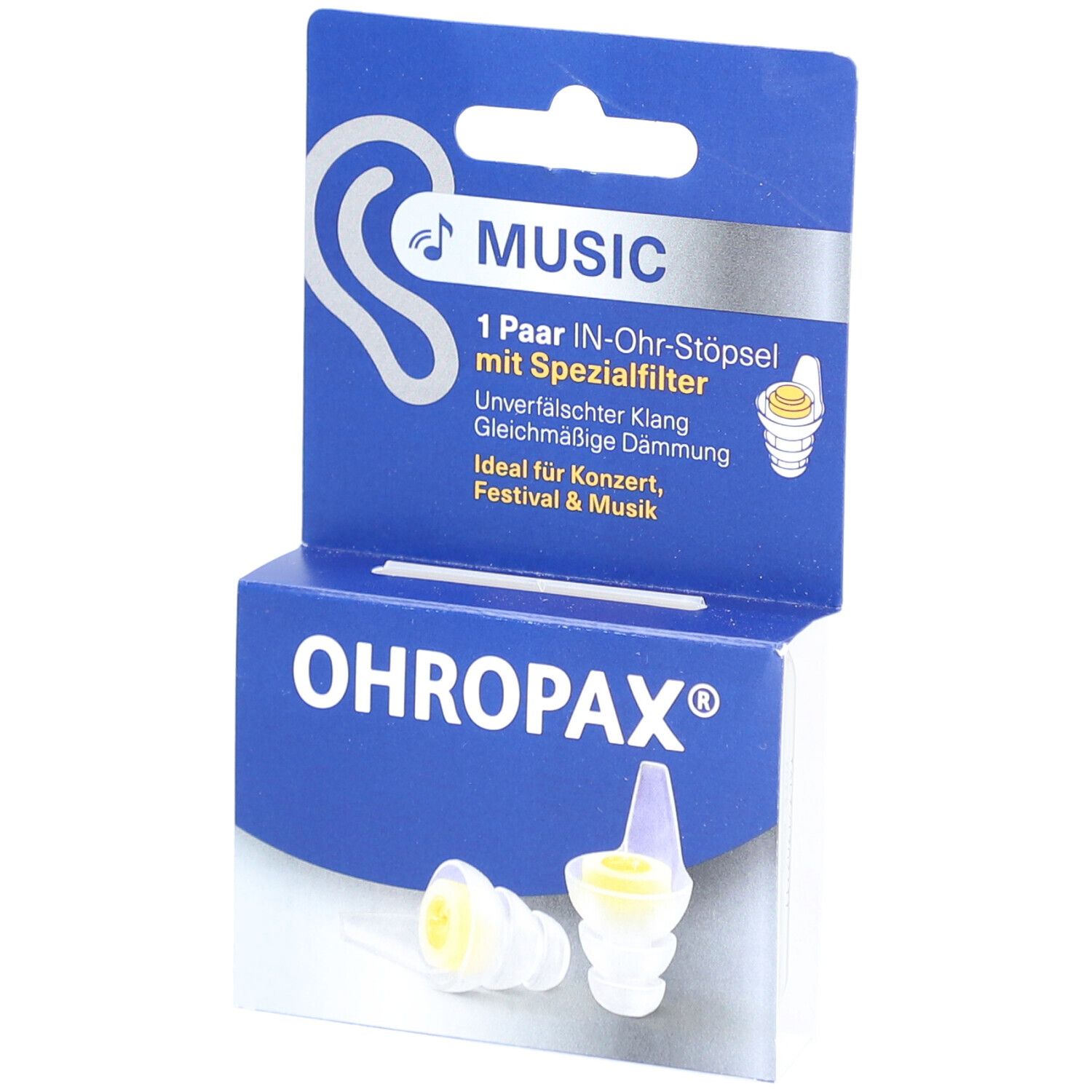 Ohropax Music Filterstöpsel In-Ohr 2 St Ohrstöpsel
