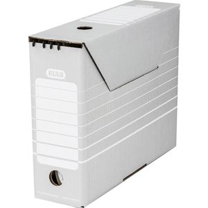 Elba Archivbox 100552039, tric, A4, 95mm Füllhöhe, grau, für Hängeregister, 10 Stück