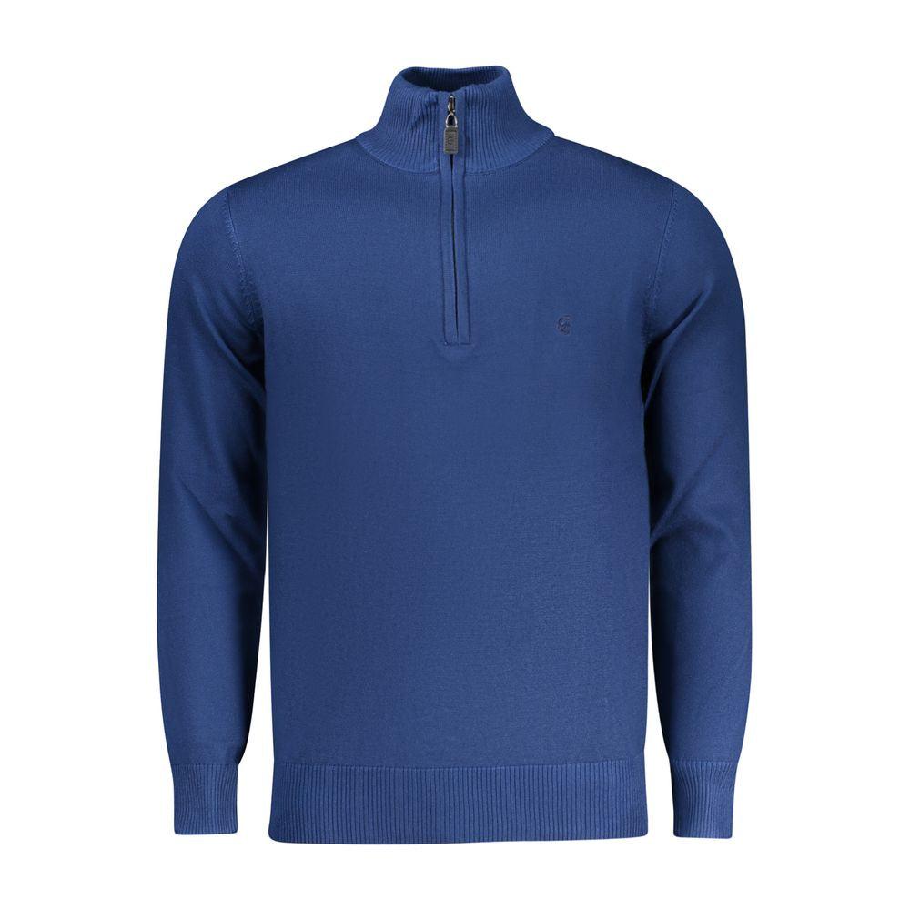Coveri Moving Blauer Viskose Herrenpullover