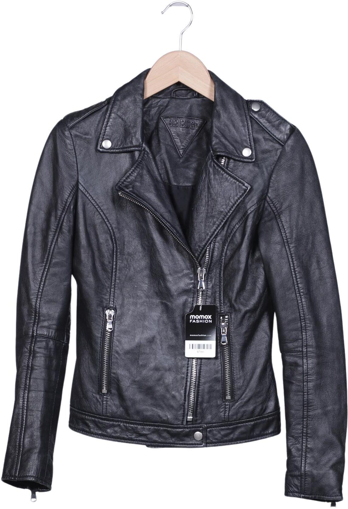 Be Edgy Damen Jacke, Schwarz, Gr. S, Leder / Synthetik - Second Hand