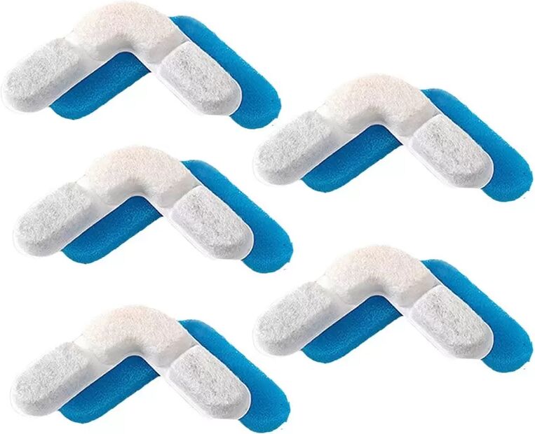INF Diagonale Haustier-Trinkbrunnen Filter Ersatz - Blau & Weiß (5er-Pack)