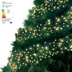 LED Cluster-Lichterkette 10,5m Büschellichterkette Weihnachtsbeleuchtung Balkon