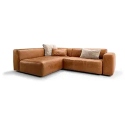 Bullfrog Ecksofa 1001 Camp Leder Gold Kupfer