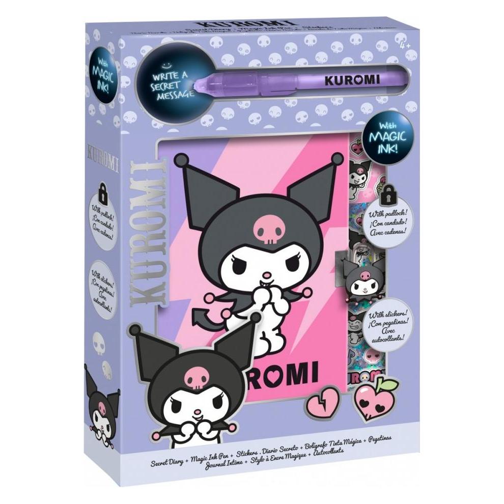 Kids Licensing Hello Kitty Kuromi Diary + magic pen (A4, A5, Liniert, Harter Einband) (KU00053)