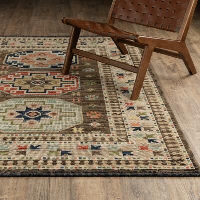 Style Haven Landon Tribal Triple Medallion Wool Blend Area Rug