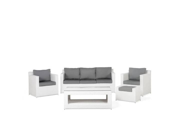Beliani - Ensemble de jardin en polyrotin blanc ROMA