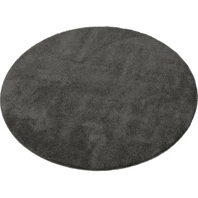 Teppich MERINOS "Montana", grau (anthrazit), H:20mm Ø:160cm, Kunstfaser, Teppiche, Teppich, Wohnzimmer