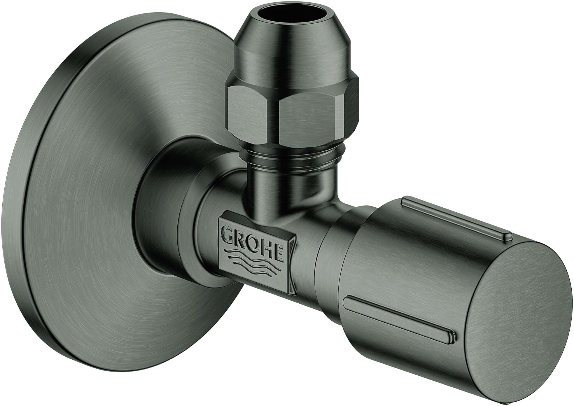 Grohe équerre match0 22039AL0 graphite dur brossé, DN 15, filetage de raccordement auto-étanche