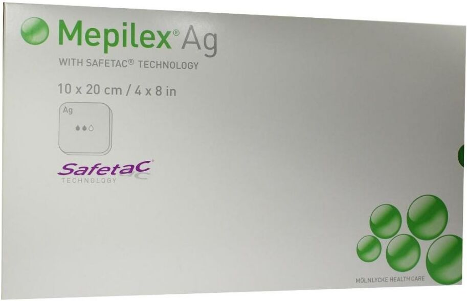 Mepilex Ag Verband 10x20cm steril