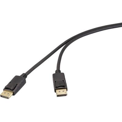 Renkforce DisplayPort Anschlusskabel DisplayPort Stecker, DisplayPort Stecker 1.00 m Schwarz RF-6830472 4K UHD DisplayPort-Kabel