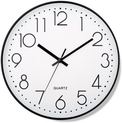 Inspire Daily Merch Simple Digital Wall Clock 8 Inch Mute Quartz Wall Clock Cubic Digital Clock For Home Decorations black